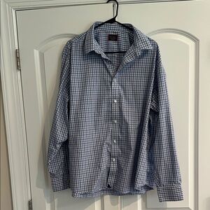 UNTUCKit Blue and White Plaid Casual Shirt